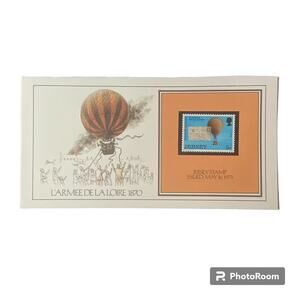 1870 Larmee De La Loire Jersey Stamp Basil Smith Print Issued 1973 Aviation